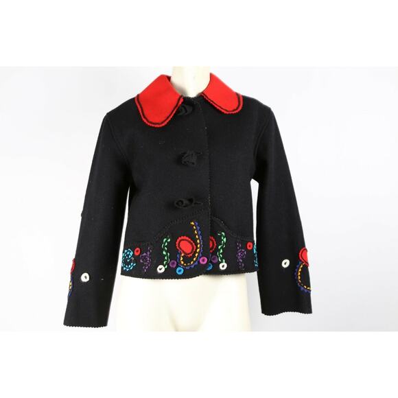 Patchwork Collared Button Down Short Size XS by CINDY OWINGS Designs jacket - Picture 8 of 9